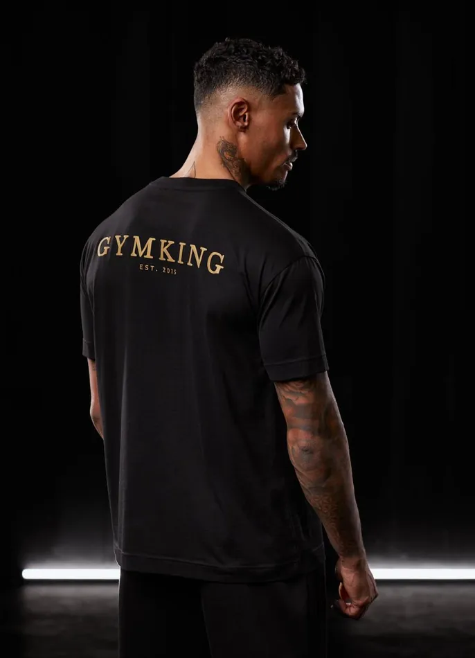 Gym King TShirts Men Established Tee 8211 BlackGold