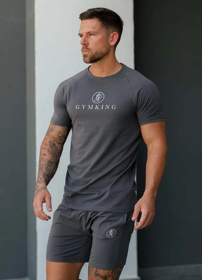 Gym King TShirts Men Pro Logo Jersey Tee 8211 Graphite