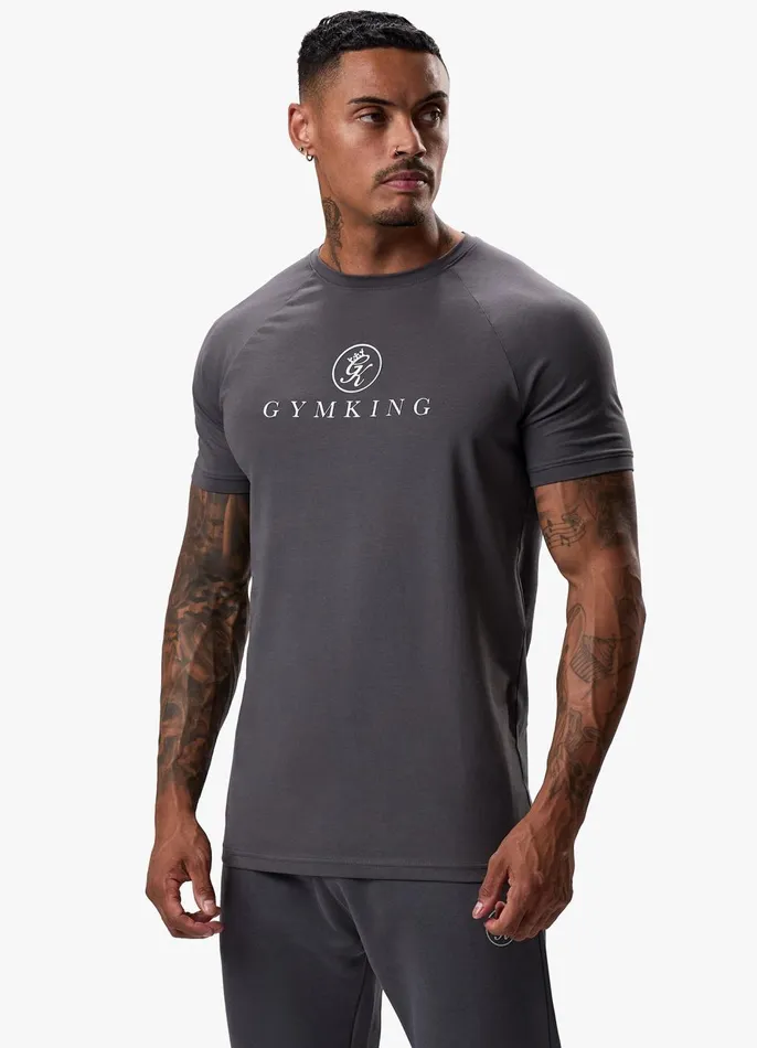 Gym King TShirts Men Pro Logo Jersey Tee 8211 Graphite