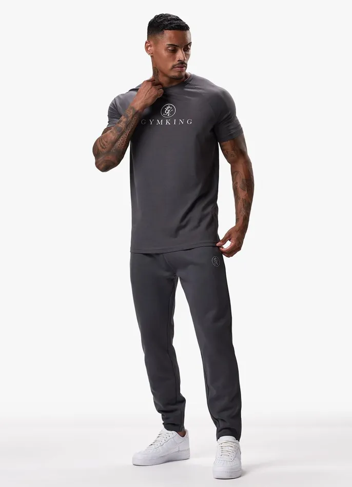 Gym King TShirts Men Pro Logo Jersey Tee 8211 Graphite