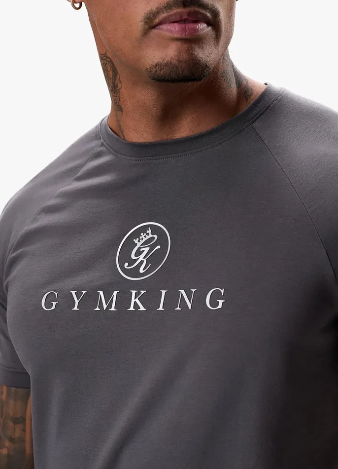 Gym King TShirts Men Pro Logo Jersey Tee 8211 Graphite