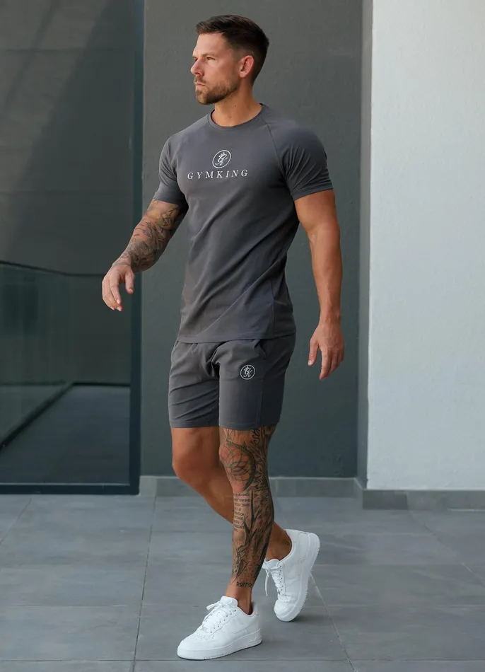 Gym King TShirts Men Pro Logo Jersey Tee 8211 Graphite