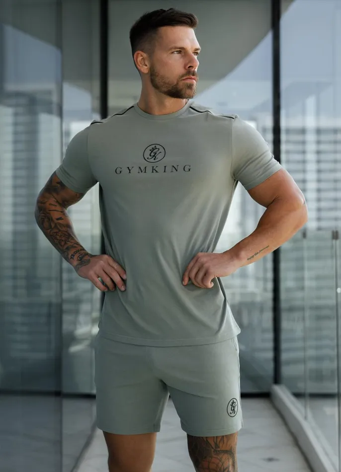 Gym King TShirts Men Pro Logo Tee V2 8211 Khaki