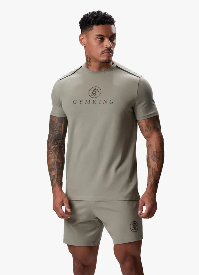 Gym King TShirts Men Pro Logo Tee V2 8211 Khaki
