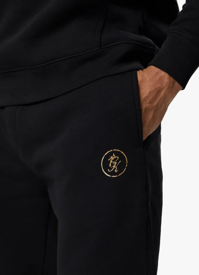 Gym King Tracksuit Bottoms Men Fight Division Fleece Jogger 8211 BlackGold