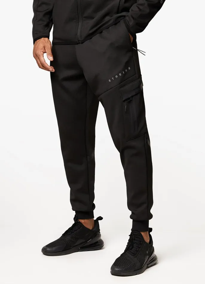 Gym King Tracksuit Bottoms Men Stealth Tech Poly Jogger 8211 Black