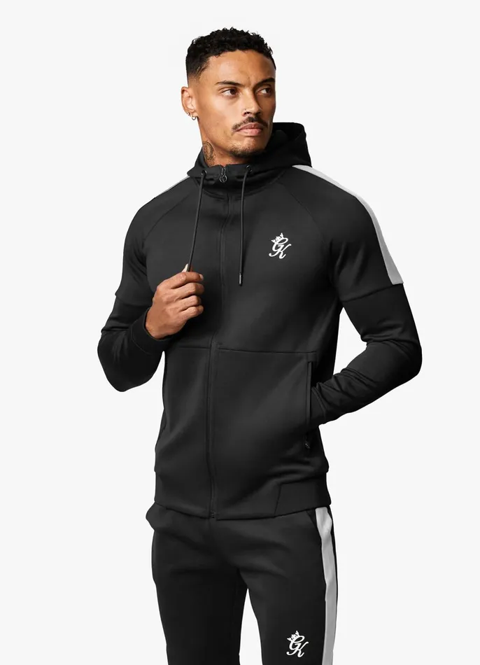 Gym King Tracksuit Tops Men Core Plus Poly FZ Hood 8211 Black