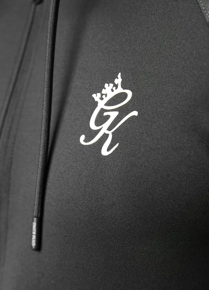 Gym King Tracksuit Tops Men Core Plus Poly FZ Hood 8211 Black