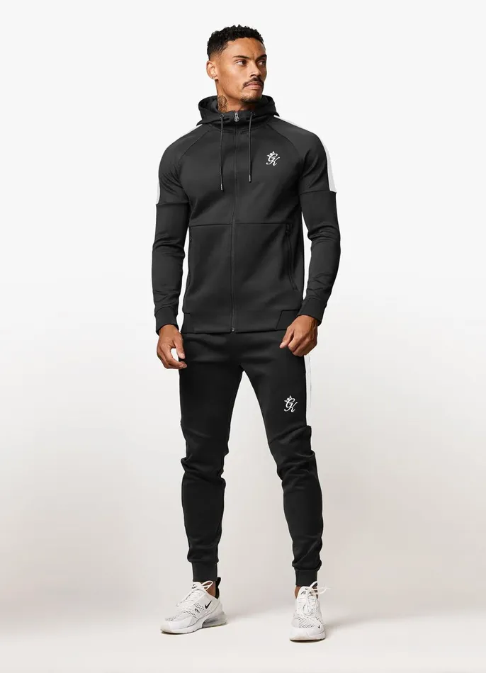 Gym King Tracksuit Tops Men Core Plus Poly FZ Hood 8211 Black