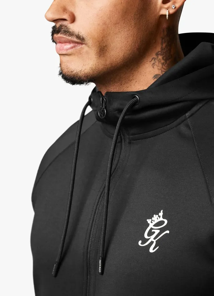 Gym King Tracksuit Tops Men Core Plus Poly FZ Hood 8211 Black
