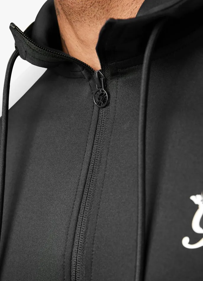 Gym King Tracksuit Tops Men Core Plus Poly FZ Hood 8211 Black