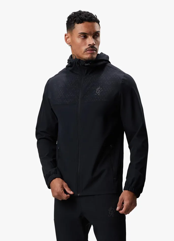 Gym King Tracksuit Tops Men Debossed 20 FZ Hood 8211 Black
