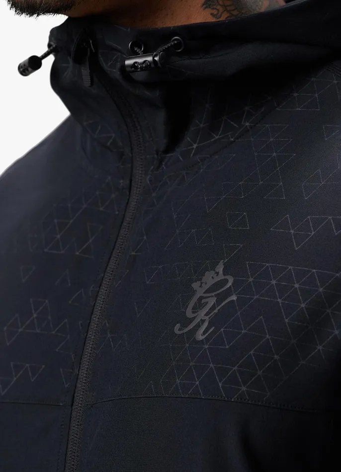 Gym King Tracksuit Tops Men Debossed 20 FZ Hood 8211 Black