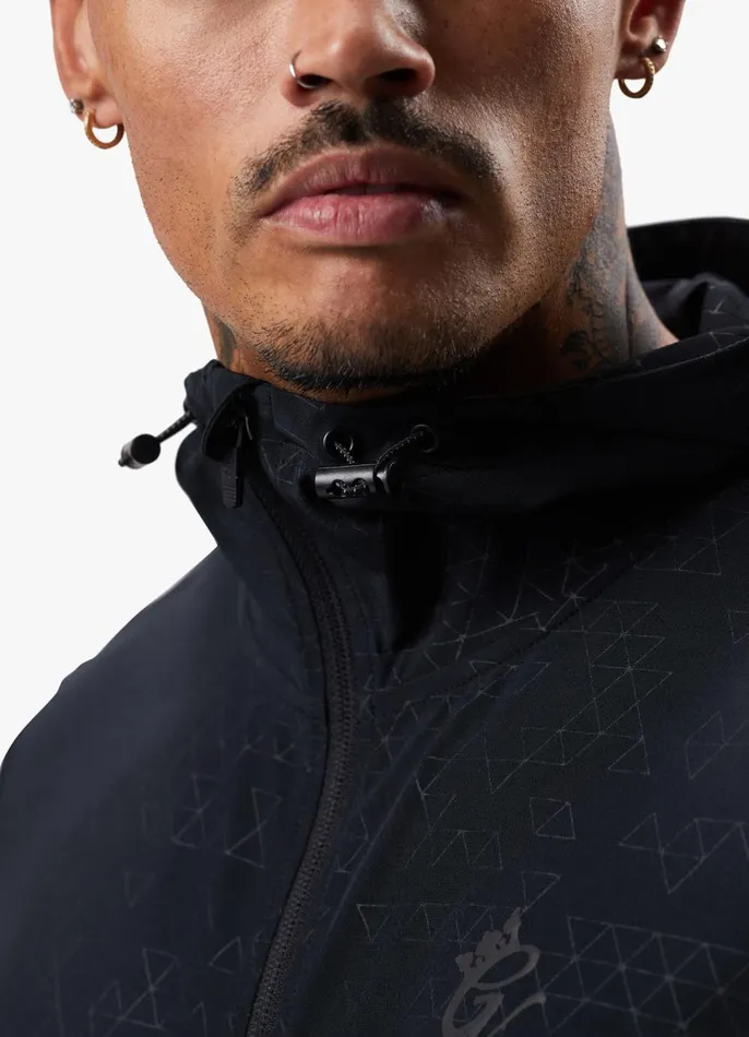 Gym King Tracksuit Tops Men Debossed 20 FZ Hood 8211 Black