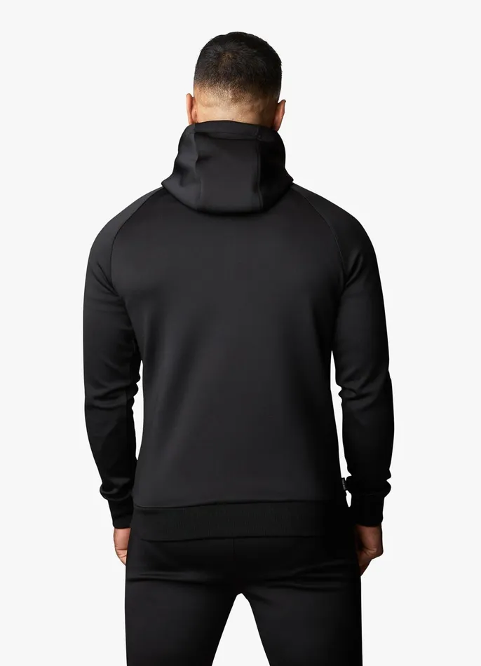 Gym King Tracksuit Tops Men Full Zip Poly Hood 8211 BlackGold