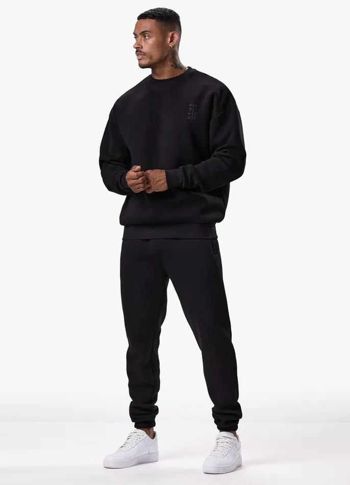 Gym King Tracksuits Men Division Crew Tracksuit 8211 Black