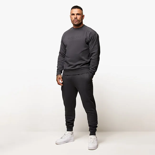 Gym King Tracksuits Men Eclipse Embossed Tracksuit 8211 Pewter