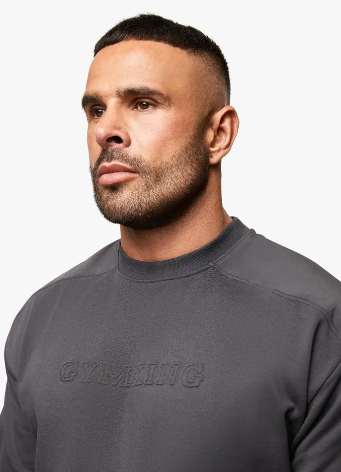 Gym King Tracksuits Men Eclipse Embossed Tracksuit 8211 Pewter