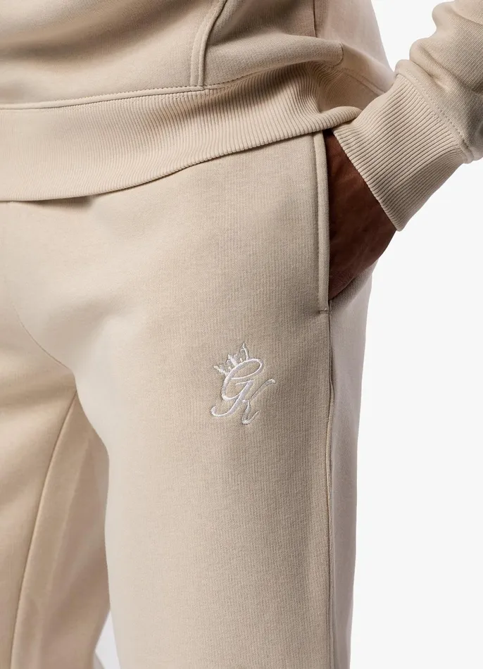 Gym King Tracksuits Men Fundamental Fleece Hood Tracksuit 8211 Light Sand
