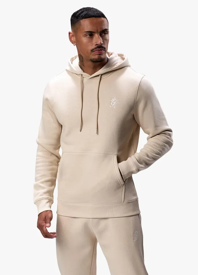 Gym King Tracksuits Men Fundamental Fleece Hood Tracksuit 8211 Light Sand