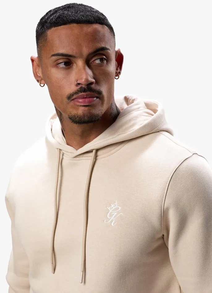 Gym King Tracksuits Men Fundamental Fleece Hood Tracksuit 8211 Light Sand