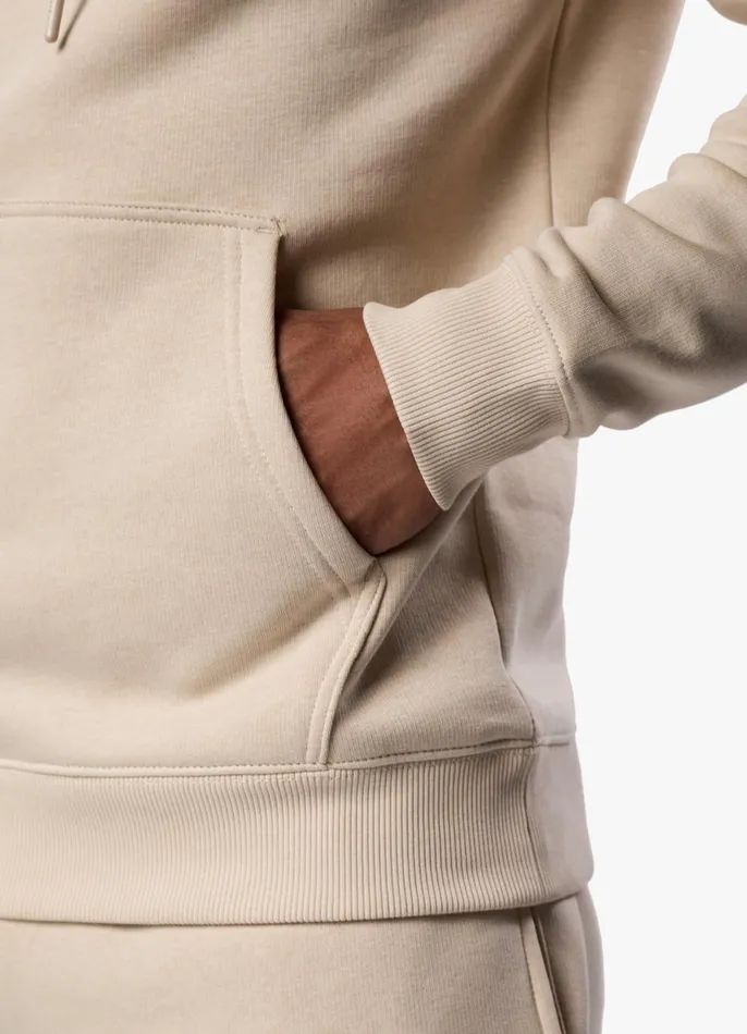 Gym King Tracksuits Men Fundamental Fleece Hood Tracksuit 8211 Light Sand