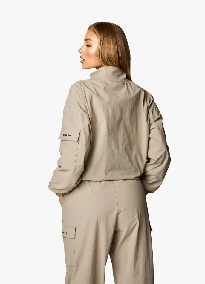 Gym King Tracksuits Women Utility Woven Tracksuit 8211 Mocha