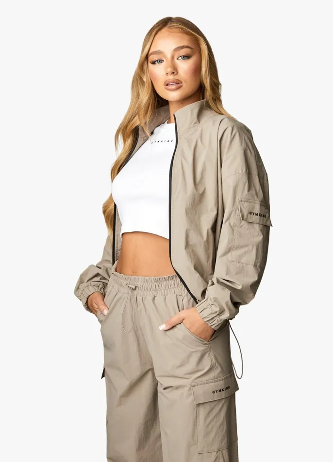 Gym King Tracksuits Women Utility Woven Tracksuit 8211 Mocha
