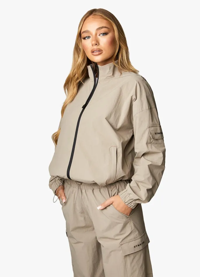 Gym King Tracksuits Women Utility Woven Tracksuit 8211 Mocha