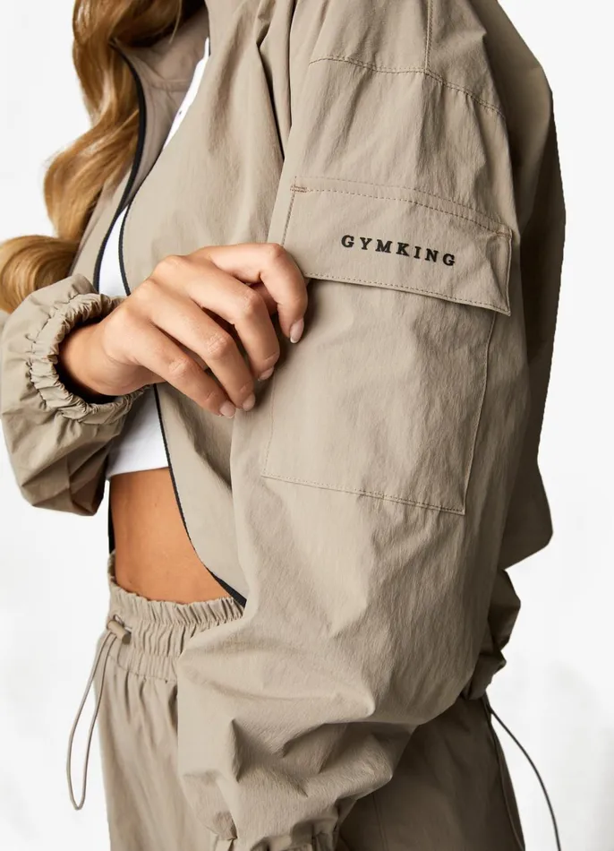 Gym King Tracksuits Women Utility Woven Tracksuit 8211 Mocha