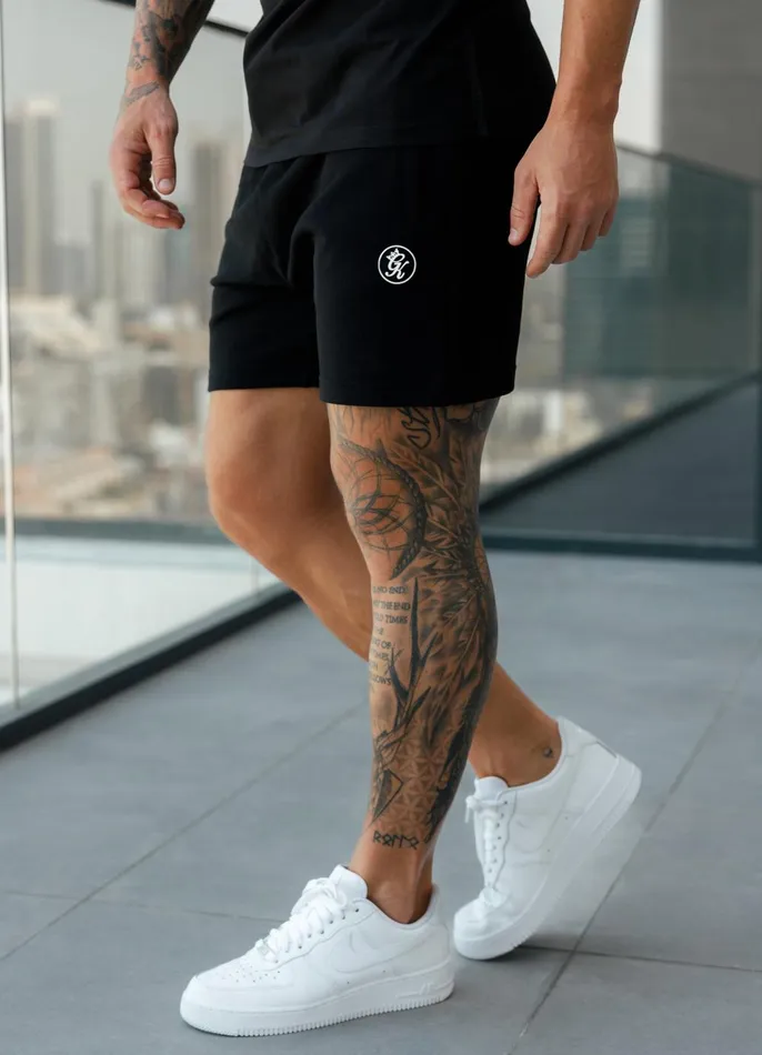 Gym King Twin Sets Men Pro Logo Jersey Short 8211 Black