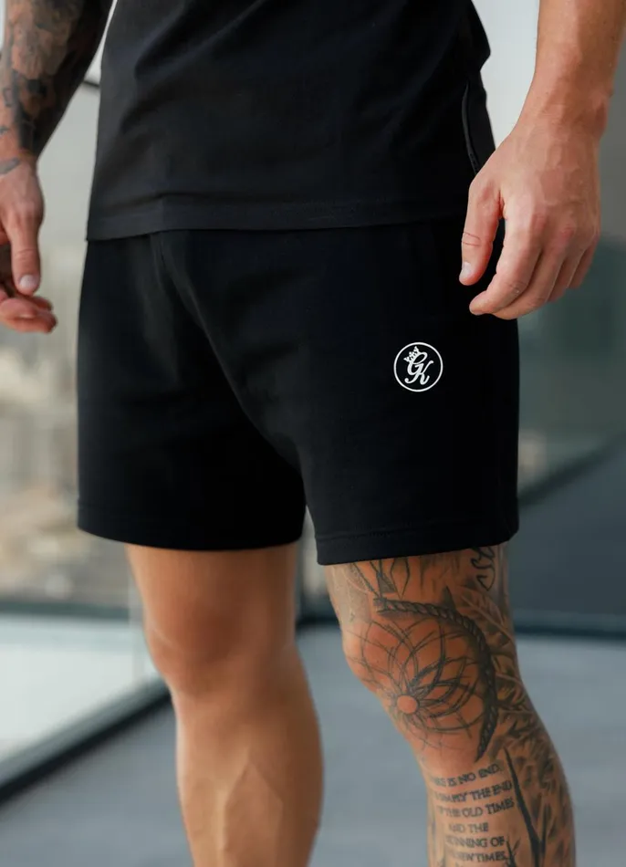 Gym King Twin Sets Men Pro Logo Jersey Short 8211 Black