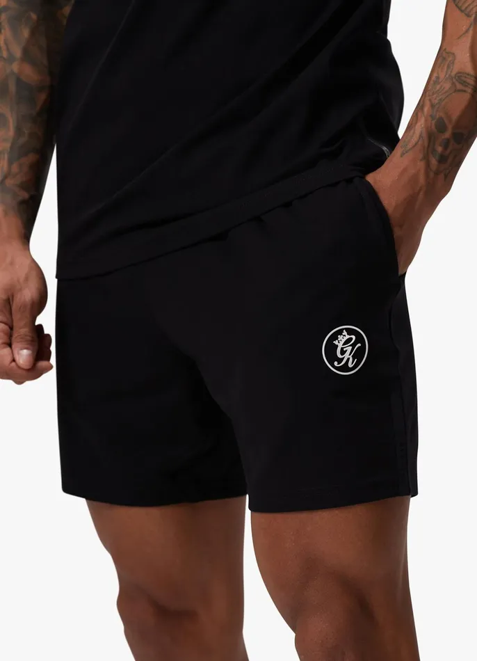 Gym King Twin Sets Men Pro Logo Jersey Short 8211 Black