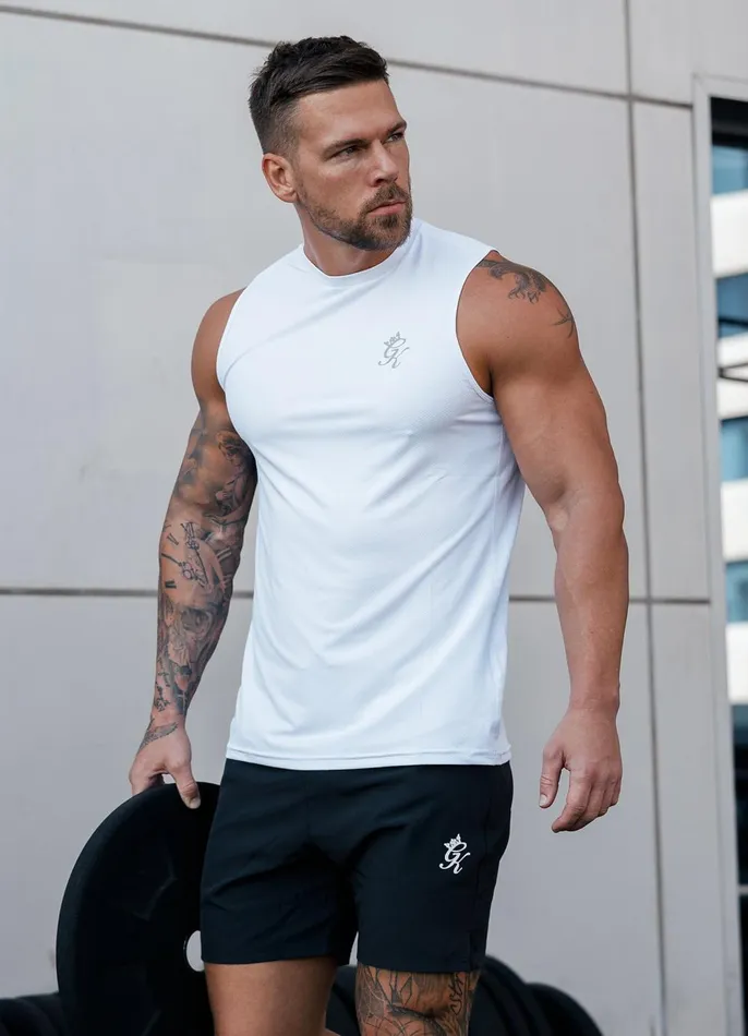 Gym King Vests Men Energy Vest 8211 White