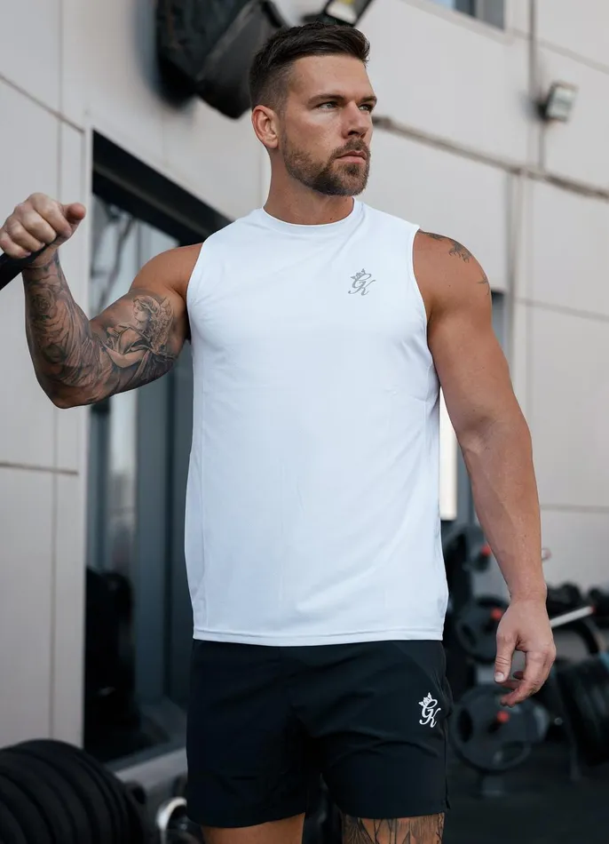 Gym King Vests Men Energy Vest 8211 White