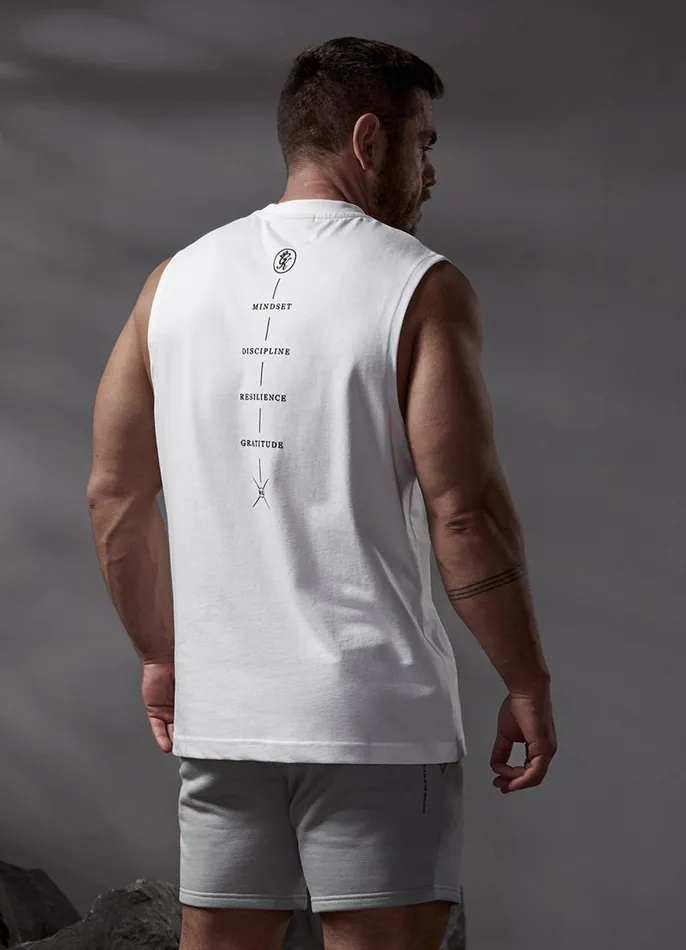 Gym King Vests Men Stoic Tank 8211 White