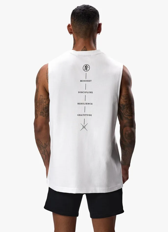 Gym King Vests Men Stoic Tank 8211 White