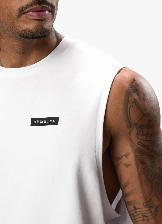 Gym King Vests Men Stoic Tank 8211 White