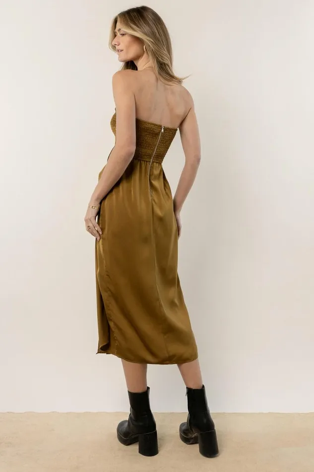 Harriet Midi Dress 8211 FINAL SALE Olive Women Bohme Dresses
