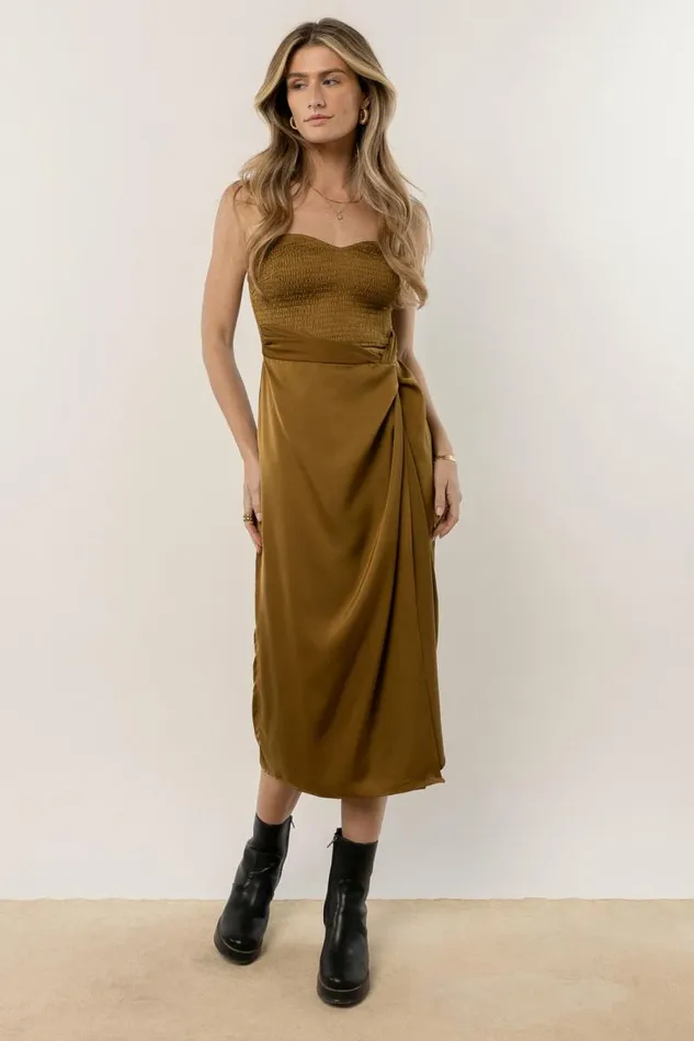 Harriet Midi Dress 8211 FINAL SALE Olive Women Bohme Dresses