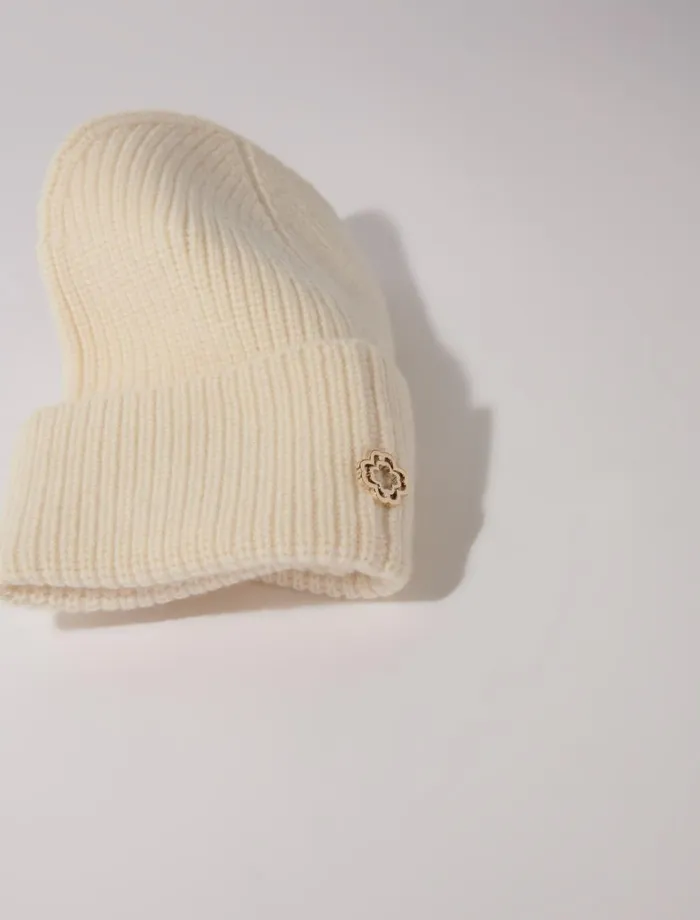 Hats Women Maje Wool And Cashmere Hat Ecru