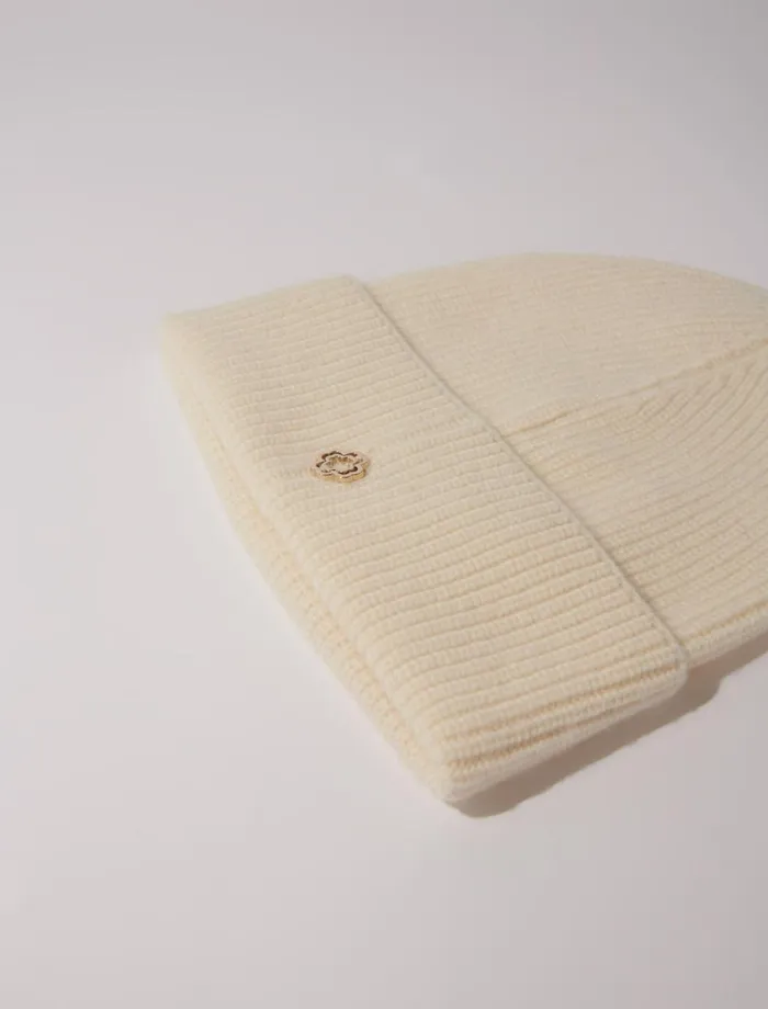 Hats Women Maje Wool And Cashmere Hat Ecru