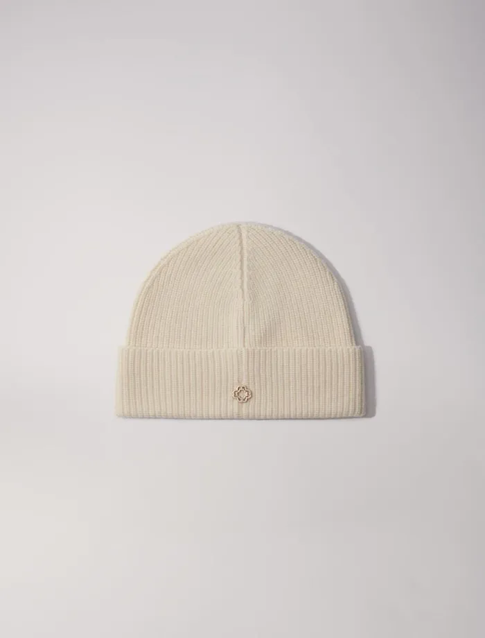 Hats Women Maje Wool And Cashmere Hat Ecru