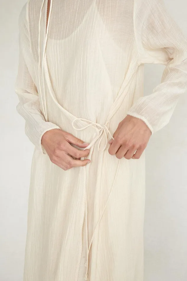 Heather Wrap Dress Antique White Women Chan Luu Dresses