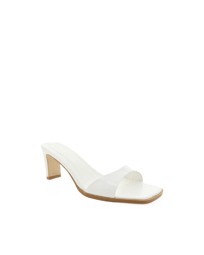 Heels Billini Block Heels KARVAN WHITE CROC