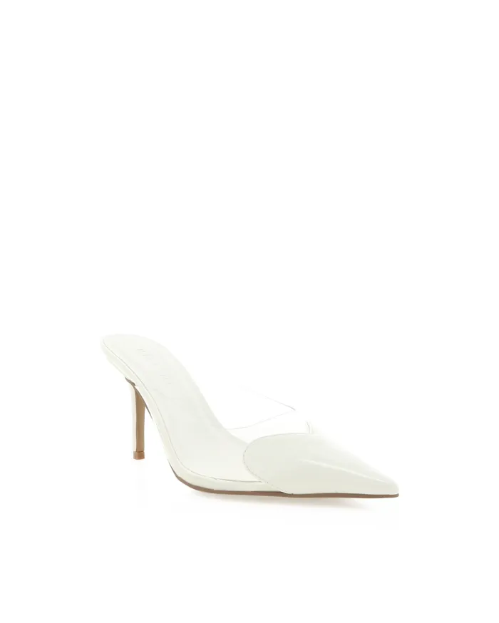 Heels Billini Stiletto Heels KARESS WHITE PATENTCLEAR