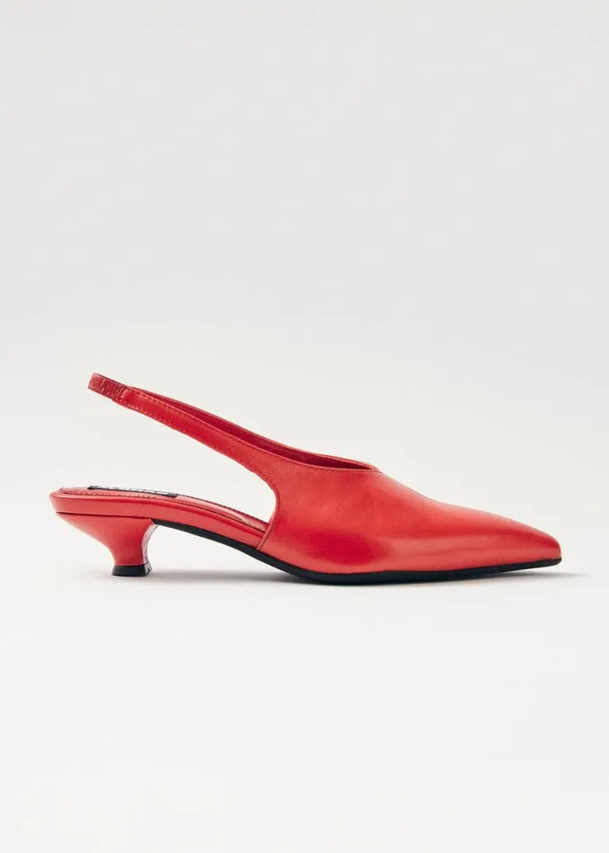 Heels Women ALOHAS Eros Red Leather Pumps