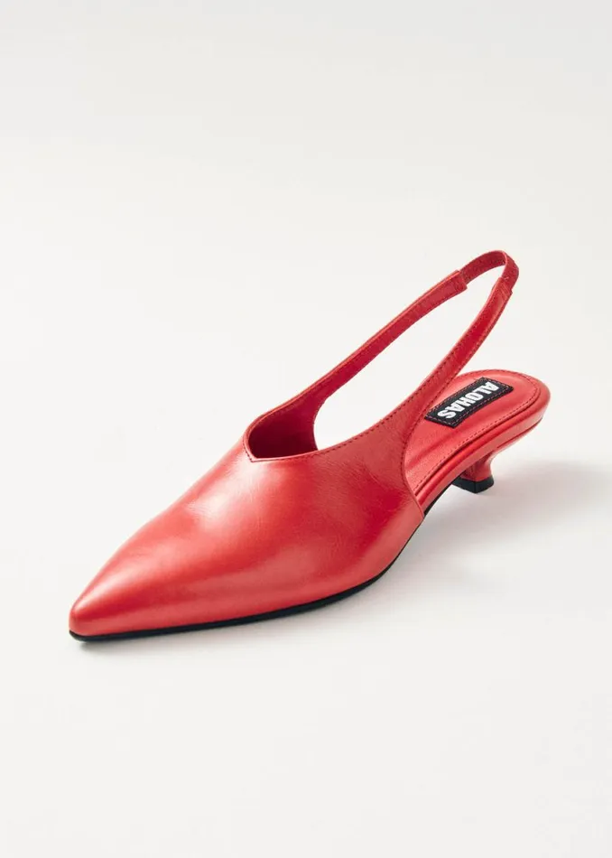 Heels Women ALOHAS Eros Red Leather Pumps