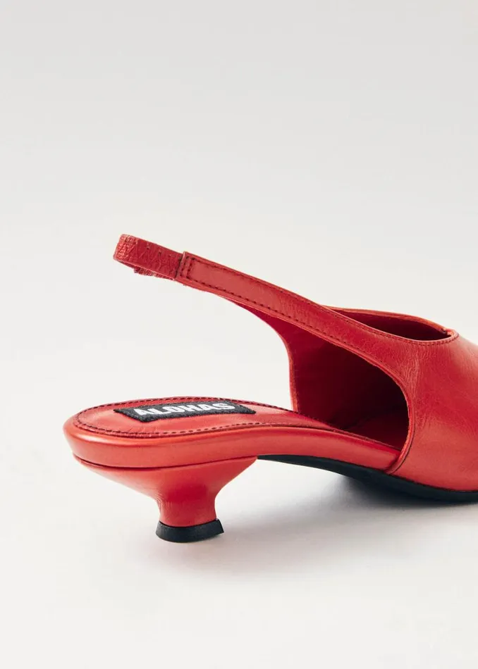 Heels Women ALOHAS Eros Red Leather Pumps