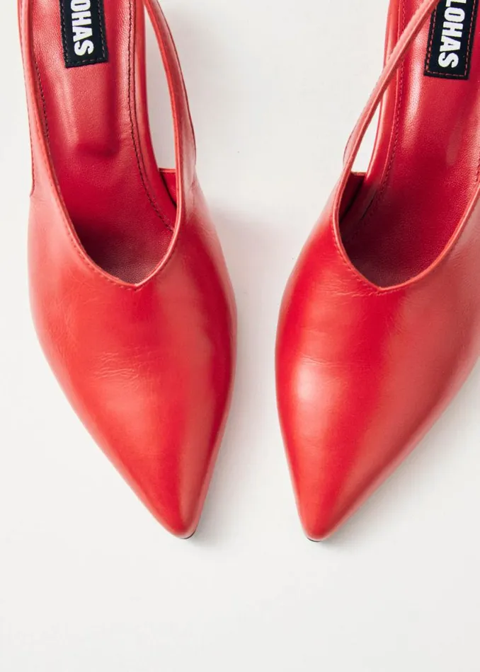 Heels Women ALOHAS Eros Red Leather Pumps
